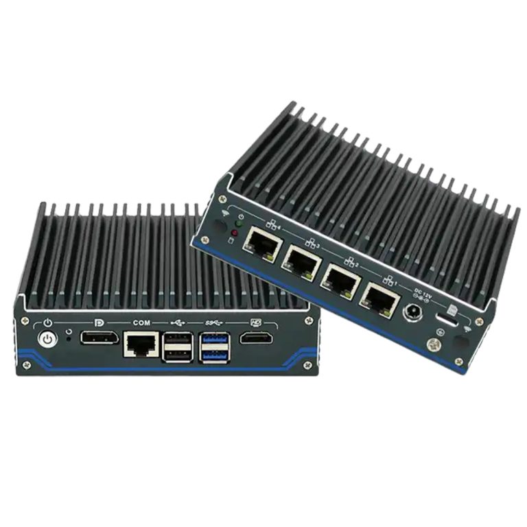 4 LAN Fanless Mini PC Intel Celeron J6412