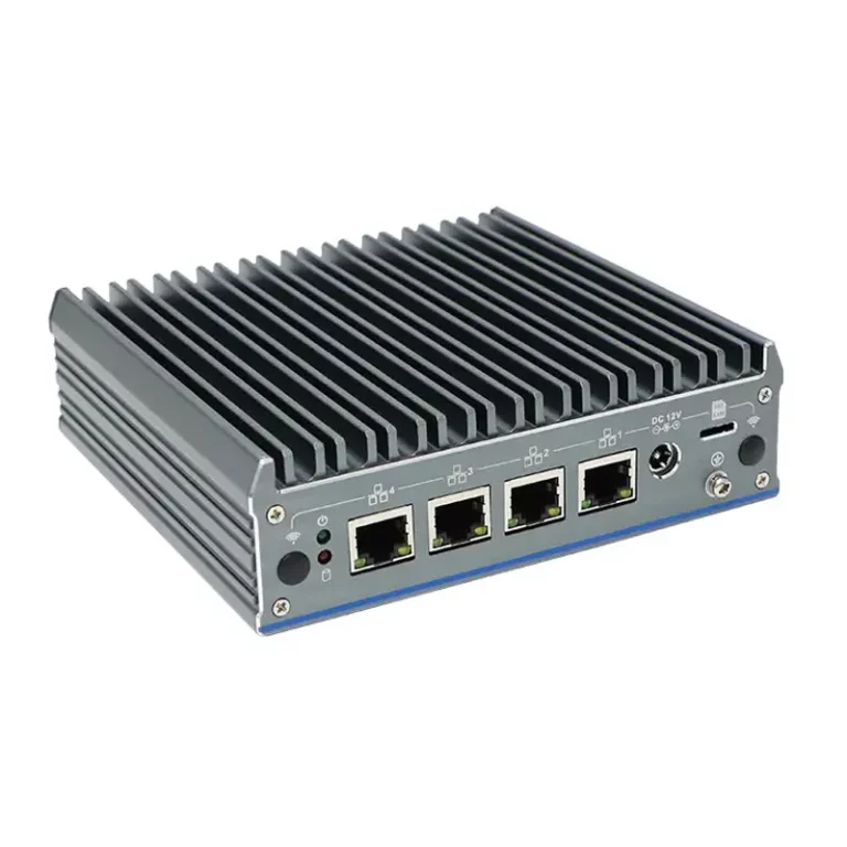 4 LAN Fanless Mini PC Intel Celeron J6412