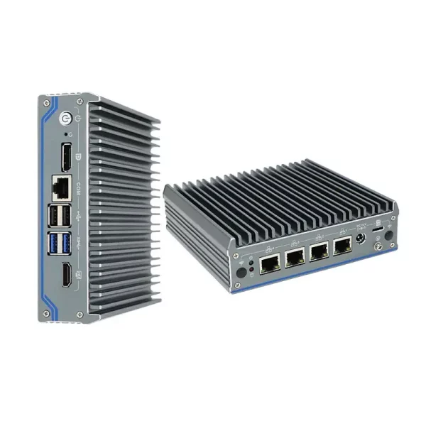 4 LAN Fanless Mini PC Intel Celeron J6412