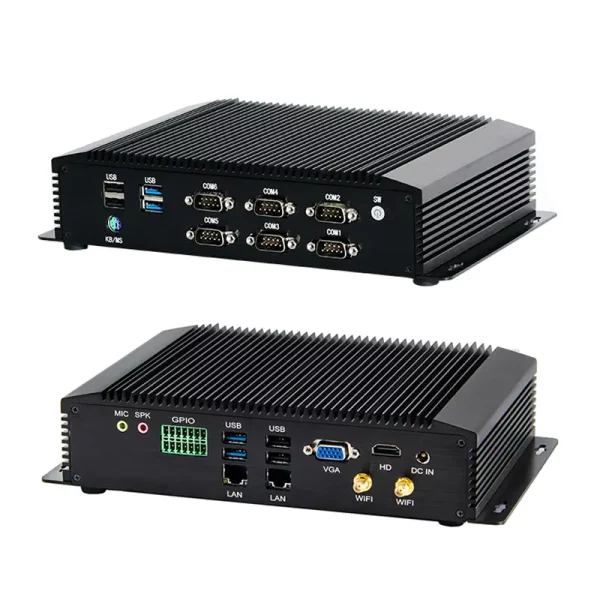 Intel Core i5 8250U 1.6GHz Industrial Mini PC w/ RS-232 GPIO