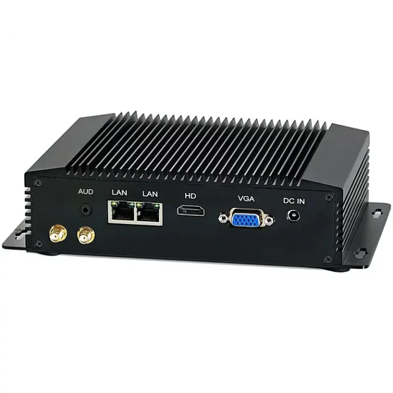 Fanless Mini PC Industrial PC Celeron J4125 with Windows 11 Pro, Mini Computer