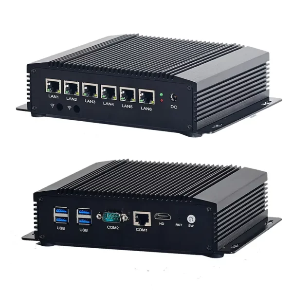Low power 10th gen core i5 10210U mini pc firewall In tel i225V 6 LAN 2.5GbE Win10 fanless pfsense