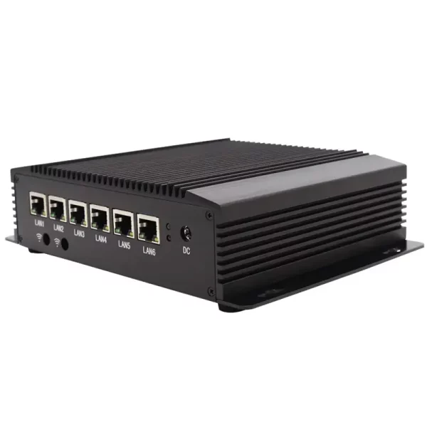 Fanless mini compute 3865U 6 LAN firewall PC soft router