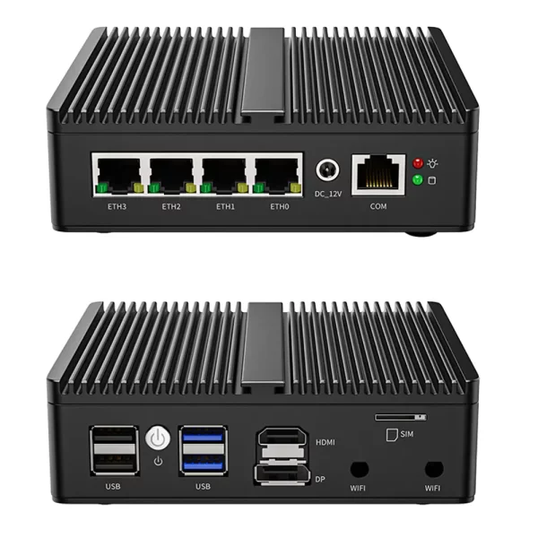 x86 Mini PC with 4 Intel Gigabit Ethernet