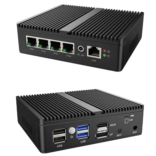 Fanless Mini Firewall Embedded PC l 4 LAN l Network Appliance