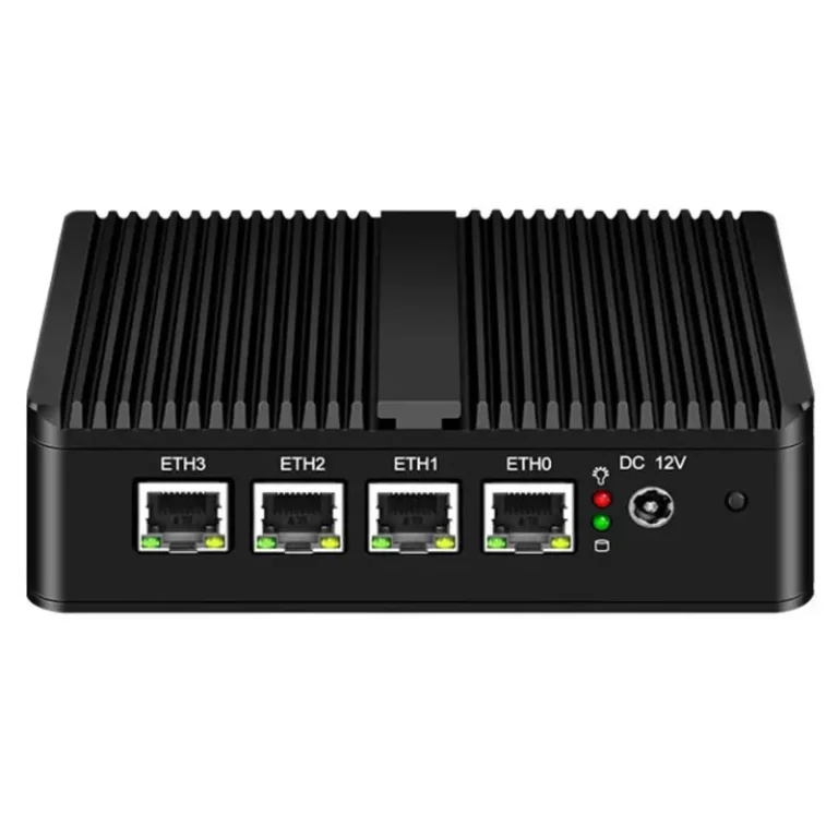 X86 Fanless Mini PC J4125 N4000 J4105 Quad Core 2*i226-V 2.5G Nics Industrial Pfsense Soft Router Firewall Computer NVMe HDMI