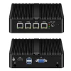 Fanless Soft Router Firewall Appliance Celeron N4000 J4125 4x2.5GE Pfsense MikrotikOS Home Business Network Security