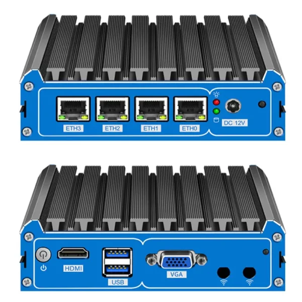 Fanless Mini PC with 2.5G Gigabit Lan,Firewall Micro Appliance Celeron J4125