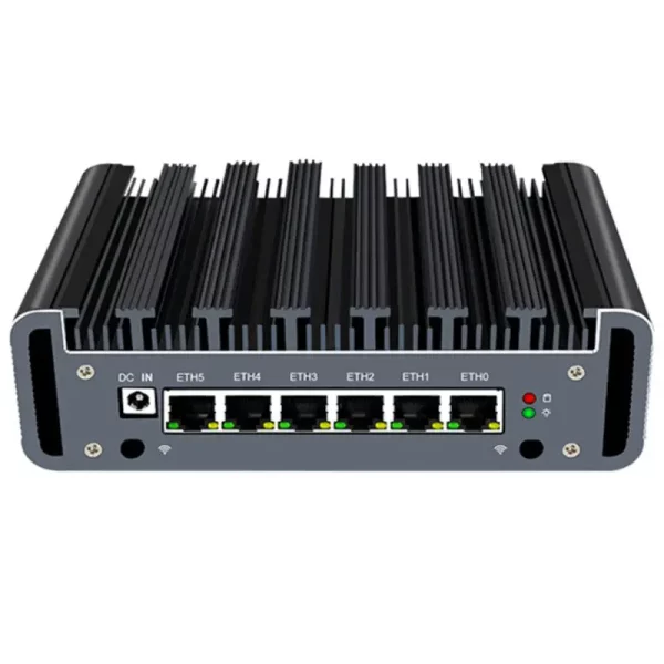6 LAN Fanless Mini PC Firewall Appliance Intel Core i7