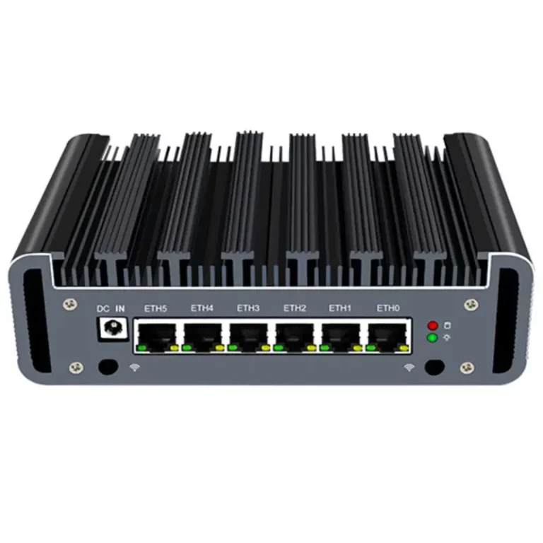 6 LAN Fanless Mini PC Firewall Appliance Intel Core i7