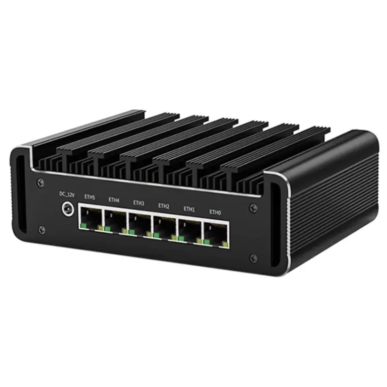 6 LAN Fanless Mini PC Firewall Appliance Intel Core i7 1165G7 i5 1135G7 Gigabit Ethernet AES-NI LTE pfSense VPN Router Openwrt