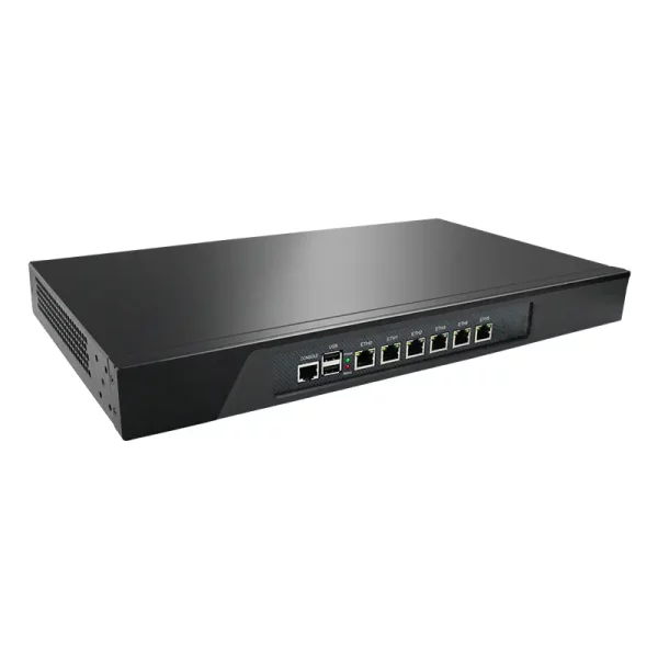1U Firewall Router Intel I3I5I7 CPU Fanless Mini PC 6 LAN
