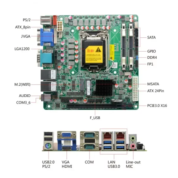 LGA 1200 ATX motherboard