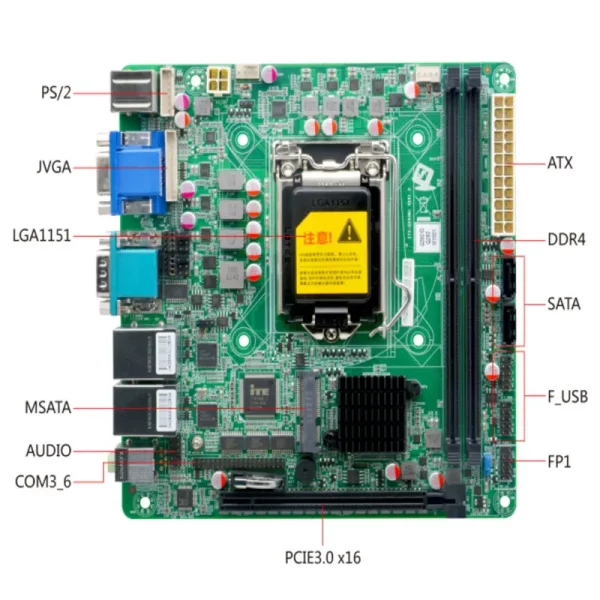 Socket LGA1151 for Intel Core i9/i7/i5/i3/Pentium/Celeron Motherboard