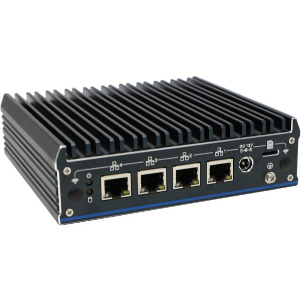 4 LAN Fanless Mini PC Intel Celeron J6412